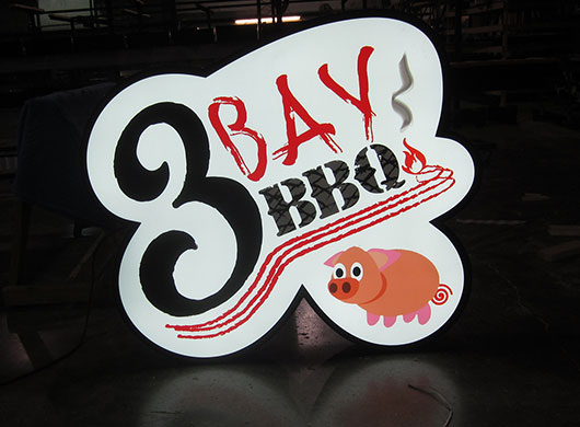 Photo of 3Bay BBQ custom logo sign