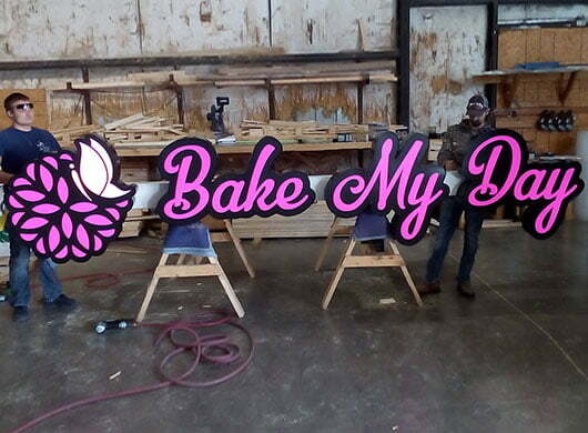 Photo of Bake My Day contour channel sign