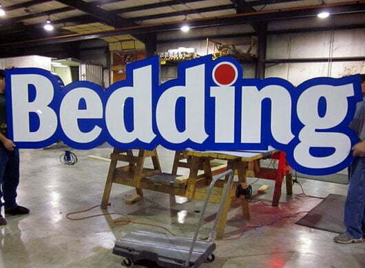 Photo of Beddings contour channel sign