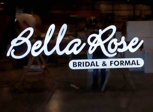 Photo of Bella Rose channel letter sign