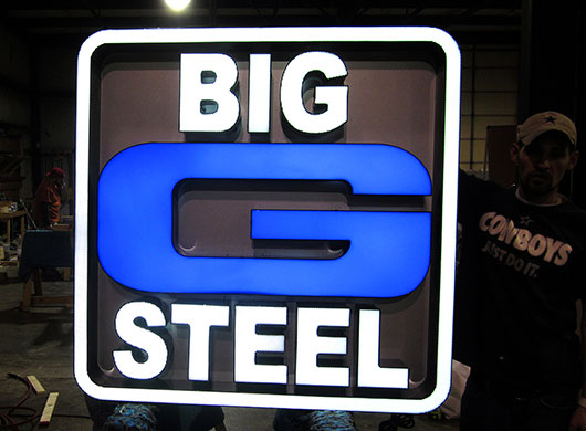 Photo of Big G Steel custom logo sign