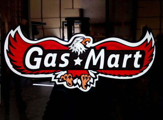 Photo of Gas Mart Cabinet Sign
