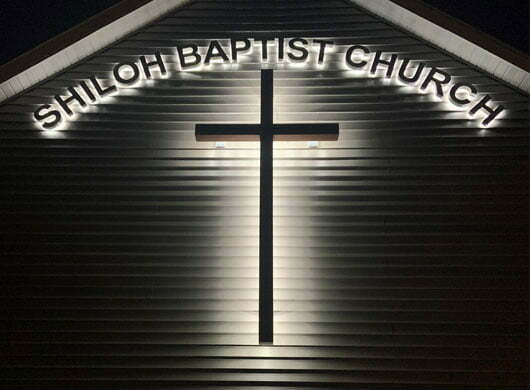 Photo of Shiloh Baptist Church Reverse Channel Sign